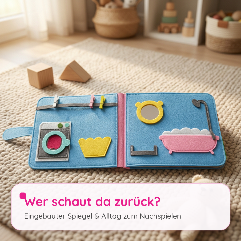 Playsori™ Storybook – Themenseite zum Greifen, Schnallen und Klemmen