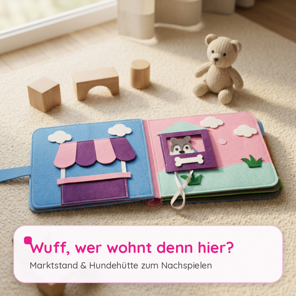 Playsori™ Storybook – Themenseite mit echten Schnallen und Klammern
